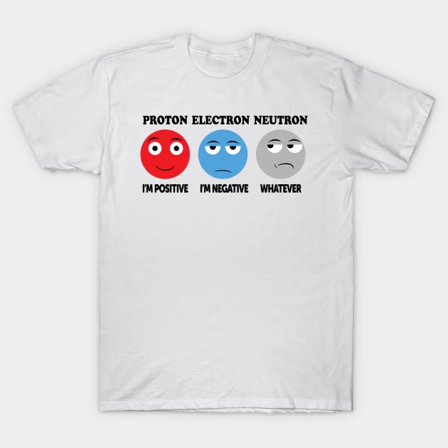 Proton Electron Neutron T-Shirt by ScienceCorner